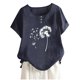thumbnail image 2 of Fiudx Ofertas de La Semana Blusas con Estampado Informal para Mujer, Camisas con Botones, Camisetas de Manga Corta con Cuello Redondo, 2 of 4