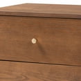 thumbnail image 6 of Baxton Studio Landis Mid-Century Modern Ash Walnut Finished Wood 2-Drawer Nightstand, 6 of 11