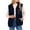 *Navy, variant on ClodeEU Womens Fleece Vest ,Plush Sleeveless Zip Vest With Pockets，V Neck Sherpa Vest，Casual Outwear Black,Womens Plus S