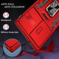 thumbnail image 5 of Compatible Samsung Galaxy S23 Ultra 5G Case with Metal Ring & Slide Camera Cover Protection, [Built in Car Magnetic Suction]Slim Fit Soft TPU Protective Bumper Case for Galaxy S23 Ultra Case Red, 5 of 14