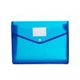 thumbnail image 1 of B5 Plastic Envelopes Document File Folders Snap Closure Bag School Office, 1 of 7