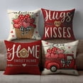 thumbnail image 4 of Lavish Cover 16x16 Inch Red Gingham Heart Basket Pillow Cover, Farmhouse Decorative Cushion Case for Sofa Bedroom, No Insert, 4 of 8