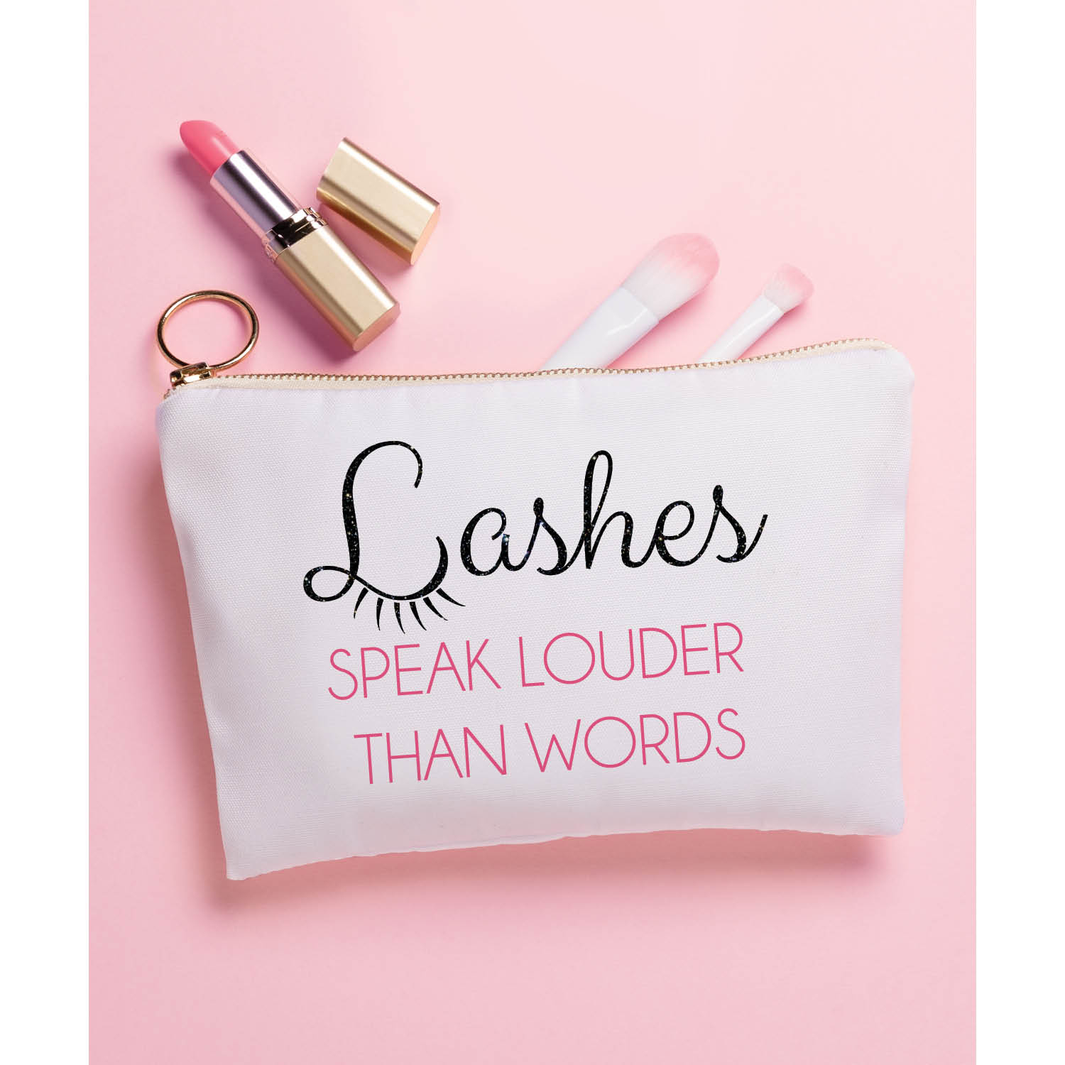 Lashes Speak Louder Zipper Pouch