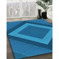 thumbnail image 2 of Ahgly Company Indoor Square Patterned Blueberry Blue Area Rugs, 5' Square, 2 of 6