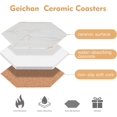 thumbnail image 3 of Geichan Coasters for Drinks with Holder, Absorbent Marble Coasters Set of 8, Ceramic White and Gold Coasters for Coffee Table,Housewarming Gift,Tabletop Protection, Home Decor, 3 of 7