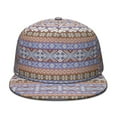 thumbnail image 2 of Classic Geometric Baseball Cap - Vintage Tribal Print, Adjustable Snapback Hat with Rustic Home Decor Style, 2 of 7