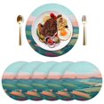 thumbnail image 3 of Ryvnso Mountain Art Landscape Round Plate Mats Dining Table Placemat 1 Piece for Holiday Decoration, 3 of 7