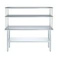 thumbnail image 2 of 72" Long x 14" Deep" Stainless Steel Work Table With 12" Wide Double Tier Overshelf | Metal Kitchen Prep Table & Shelving Combo, 2 of 9