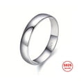 thumbnail image 2 of Polished 925 Sterling Silver Band Ring - Perfect for Casual Attire & Parties,12, 2 of 6