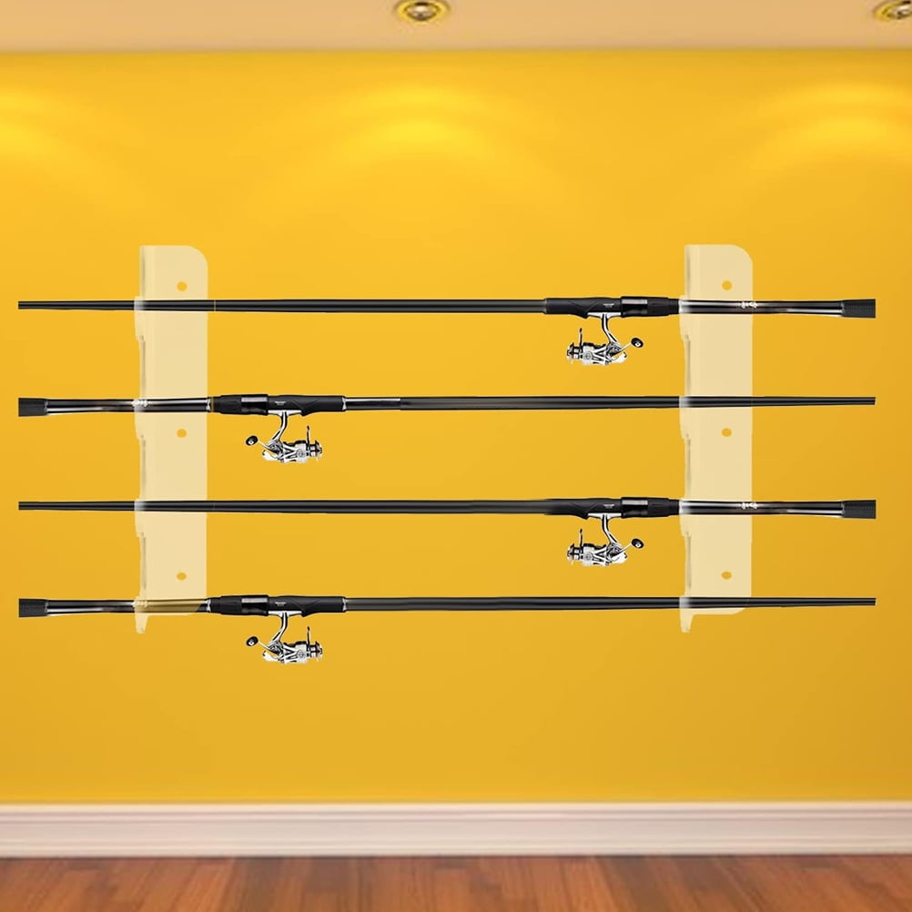 Yardwe Practical White Acrylic Fishing Rod Rack Smooth Lines for Easy Storage