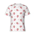 thumbnail image 3 of Naloa Hand Drawn Strawberry Men's T-Shirt Sport T-shirt Men's Basic Tee Casual Men's Shirt, Round Neck, Short Sleeves - Large, 3 of 5