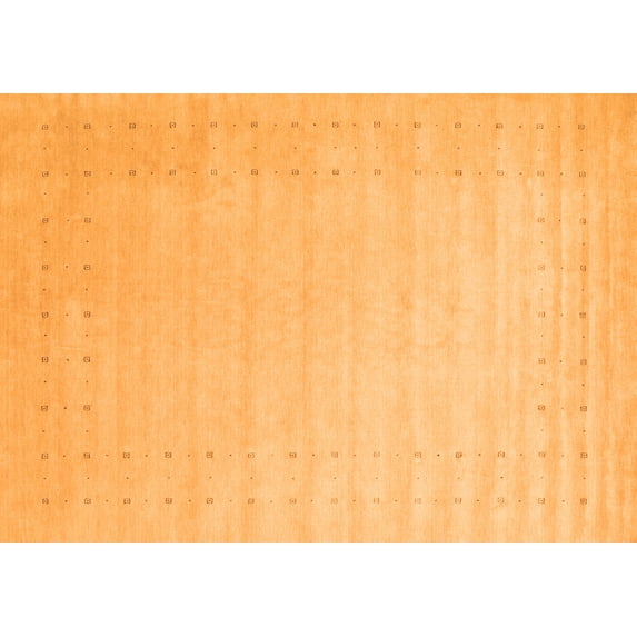 Ahgly Company Indoor Rectangle Solid Orange Modern Area Rugs, 3' x 5'