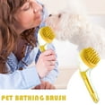 thumbnail image 1 of Qiweii Pet Bath Brush Silicone Bath Brush Dog Massage Brush Pet Comb Pet Cleaning Brush Soft Silicone Gentle On Pet Skin Massages While Cleaning Suitable For Dogs Easy To Use, 1 of 5
