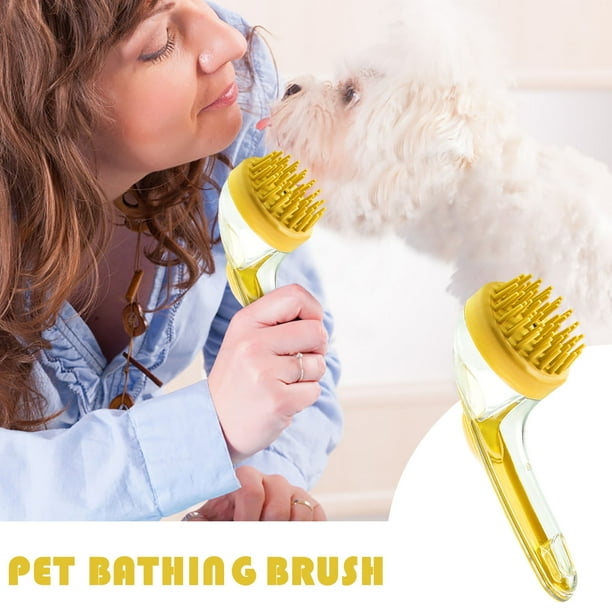 Cepillo de baño para mascotas Cepillo de baño de silicona Cepillo de masaje para perros Peine para mascotas Cepillo de limpieza para mascotas Cepillo de baño