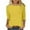 Yellow-Shirts, variant on Jsaierl Tops for Women 3/4 Sleeve Casual Round Neck Shirts Cute Solid Petite Blouses Going Out Vacation Tunic Top S-2XL