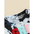 thumbnail image 5 of hirigin Children Girl Sweatshirt, Round Neck Tie-Dye Lettering Pattern Tops Long Sleeve Pullover Shirt, 5 of 9