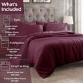 thumbnail image 4 of Superior 400 Thread Count Egyptian Cotton Duvet Cover Set, Twin, Plum, 4 of 4