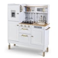 thumbnail image 2 of Pirecart Toddler Play Kitchen, Wooden Kitchen Playset with Realistic Light & Sounds and Cooking Accessories,for Age 3+ Girls Boys, White, 2 of 11