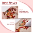 thumbnail image 3 of 2 Pair 4 Pcs Chinese Dragon Embroidered Appliques Large FireBrick Dragon Patch Iron on/Sew on Repair Patches Dragon Pattern Decorative Patches for Clothing Backpacks Jeans Caps, 3 of 6
