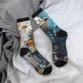 thumbnail image 5 of Pofeuu Whimsical Goat Artist Print Crew Socks, Adult Running Hiking Socks for Youth and Adult, 5 of 6