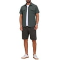 thumbnail image 2 of INSPIRE CHIC Men's Solid Cargo Shirt Two Pockets Short Sleeve Utility Shirts L Gray, 2 of 5