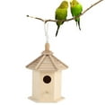 thumbnail image 4 of Pajarera colgante de madera para jardinería, caja de cría cálida para pájaros al aire libre, jaula para periquito Myna, 4 of 14