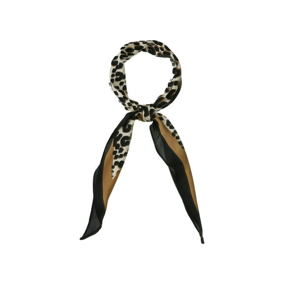 INSPIRE CHIC Leopard Print Rhombus Neck Scarf Scarves Wraps Neckerchief for Women 114x35cm/44.88x13.78"(L*W) Earthy Yellow