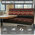 thumbnail image 4 of Uorisanigo RV Dinette Cushion Covers - Replacement Red Aztec African Tribal Camper Cushion Slipcovers - Stretch Washable Sofa Furniture Protector (1 Bench Cover & 1 Backrest Cover), 4 of 7