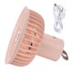 thumbnail image 1 of Ventilador portátil multifuncional con carga USB, color rosa, para exteriores, hogar, oficina y campamentos, funciona con pilas, 1 of 8