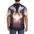 thumbnail image 7 of Goofa Fox Couple Printed Men's Casual Short-sleeved Shirt,Lightweight Breathable Button-down,Summer Casual men's top,Versatile Fashion shirt-Medium, 7 of 7