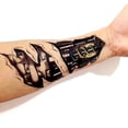 thumbnail image 2 of Kotbs 6 Sheets Large Temporary Tattoo Paper 3d Machine Robot Arm Design Body Tattoo Sticker for Men Women, 2 of 4