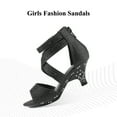 thumbnail image 5 of BURUDANI Girls’ Low Heel Dress Sandals Party, Wedding & Special Occasion Pump Shoes, 5 of 5