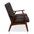 thumbnail image 3 of Furniture of America Kikee Wood Upholstered Loveseat Bench, Dark Gray, 3 of 6
