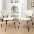 thumbnail image 5 of FOWEOAIU Modern Dining Chairs, Leather Upholstered Side Chairs for Kitchen Dining, Beige (Set of 4), 5 of 13