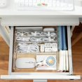 thumbnail image 4 of LAICAIW 2 Pack Plastic Cable Organizer Box with Wire Ties, Large Clear Charger Storage Case for Cords, Battery, Adjustable Desk Drawer Accessories Organizer, 4 of 7