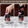 thumbnail image 6 of 6 Pcs Pioneer Flower Floral Print Pattern Kitchen Towels, Funny Microfiber Dish Towel Set, 18" X 26" Tea Towels, 6 of 6