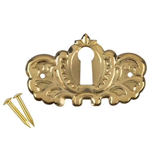 Keyhole cover lock cover escutcheons antique style keyhole solid stamped brass 