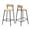 Honey, variant on Gzxs Round Barstools Set of 2, Handwoven Paper Rope Counter Pub Chairs with Metal Frame, 26.57" Seat Height Dining Stools for Kitchen Island Home Cafes (Creamy White & Black)
