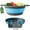 Blue, variant on Gevoli 2-in-1 Large Collapsible Colander with Self-draining Base Set - Plastic Side Drain Food strainer for Edge of Kitchen Sink (White)