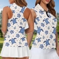 thumbnail image 4 of Jeiento His and Hers Matching Outfits Womens Sleeveless Golf Shirts Mens Slim Fit Quick Dry Short Sleeve Shirts Sea Turtle Stretch Fabric Sportswear for Couples, 4 of 7