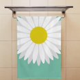 thumbnail image 3 of Soft Hand Fingertip Towels, 2 Pcs Face Bath Towels White Daisy Flower Absorbent Washcloths for Bathroom Hotel Kitchen, 30"x15", 3 of 6