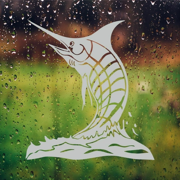 Marlin Fish Etched Glass Decals Vinyl Shower Door Window