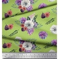 thumbnail image 3 of Soimoi polyester Crepe Fabric Fig,Succulent & Anemone Flower Decor Fabric Printed Yard 52 Inch Wide, 3 of 3