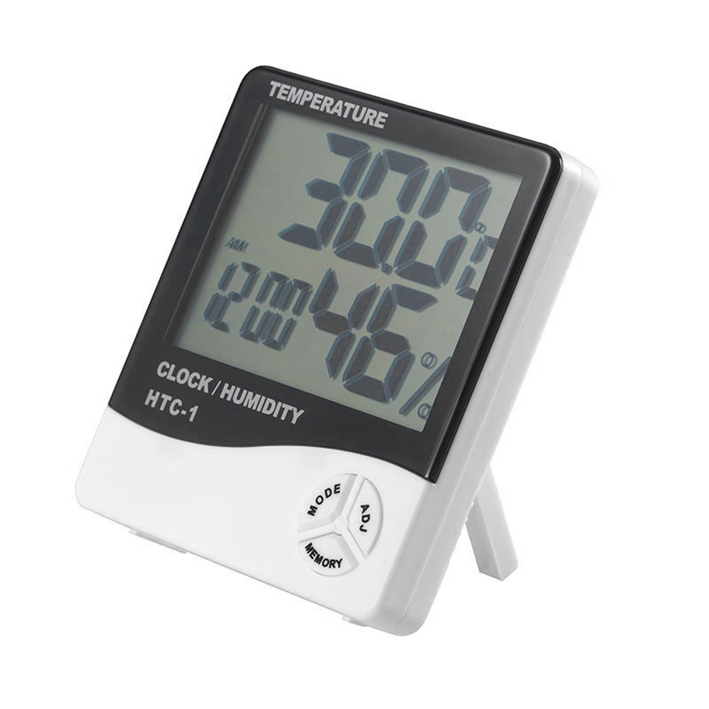 LCD Digital Indoor Room Thermometer Hygrometer Temperature Clock Humidity Meter