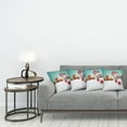 thumbnail image 3 of Ambesonne Christmas Throw Pillow Cover 4 Pack, Snowman and Boxes, 20", Multicolor, 3 of 7