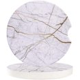 thumbnail image 1 of FMSHPON Natural Style Theme Marble Texture Set of 6 Car Coaster for Drinks, Absorbent Ceramic Stone Coasters Cup Mat with Cork Base for Home Kitchen Room Coffee Table Bar Decor, 1 of 5