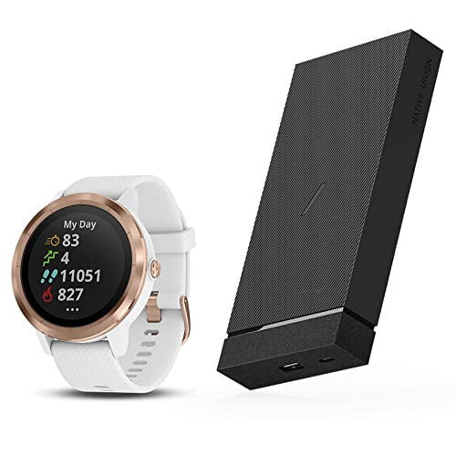 Garmin 3, GPS Smartwatch with Contactless Payments and Built-in Sports Apps, White/Rose Gold + Jump+ 12,000mAh Wireless Power Bank with USB-A USB-C Cable - Walmart.com