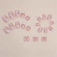 thumbnail image 3 of Fofosbeauty 24pcs Press on False Nails Tips,Coffin Fake Acrylic Nails, French Riband Pink, 3 of 8
