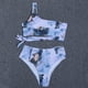 thumbnail image 2 of Dos piezas traje de baño vendaje un hombro alta cintura Pantalones cortos mujeres elegante para las verano azul tie Dye S, 2 of 5