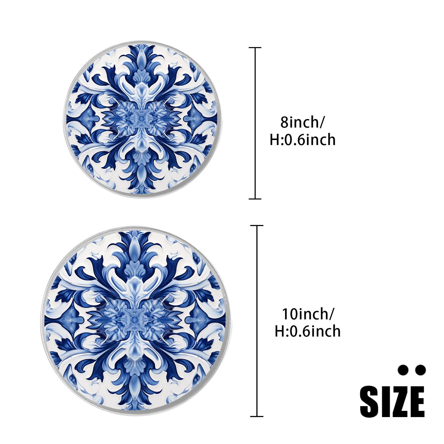 Round Stove Burner Covers 4 Pcs Metal Electric Stove Burner Covers 8Inch And 10Inch ,Original Oil Painting creative pattern